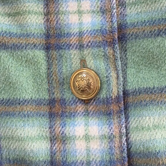 American Eagle Shacket Womens XL Plaid Fleece LS Wool Blend Pockets Buttons Boho - Picture 10 of 16